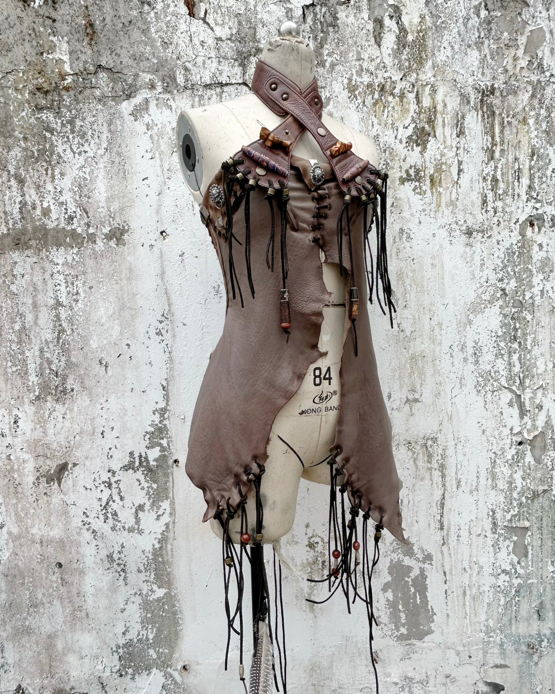 S07-Halter-neck leather vest