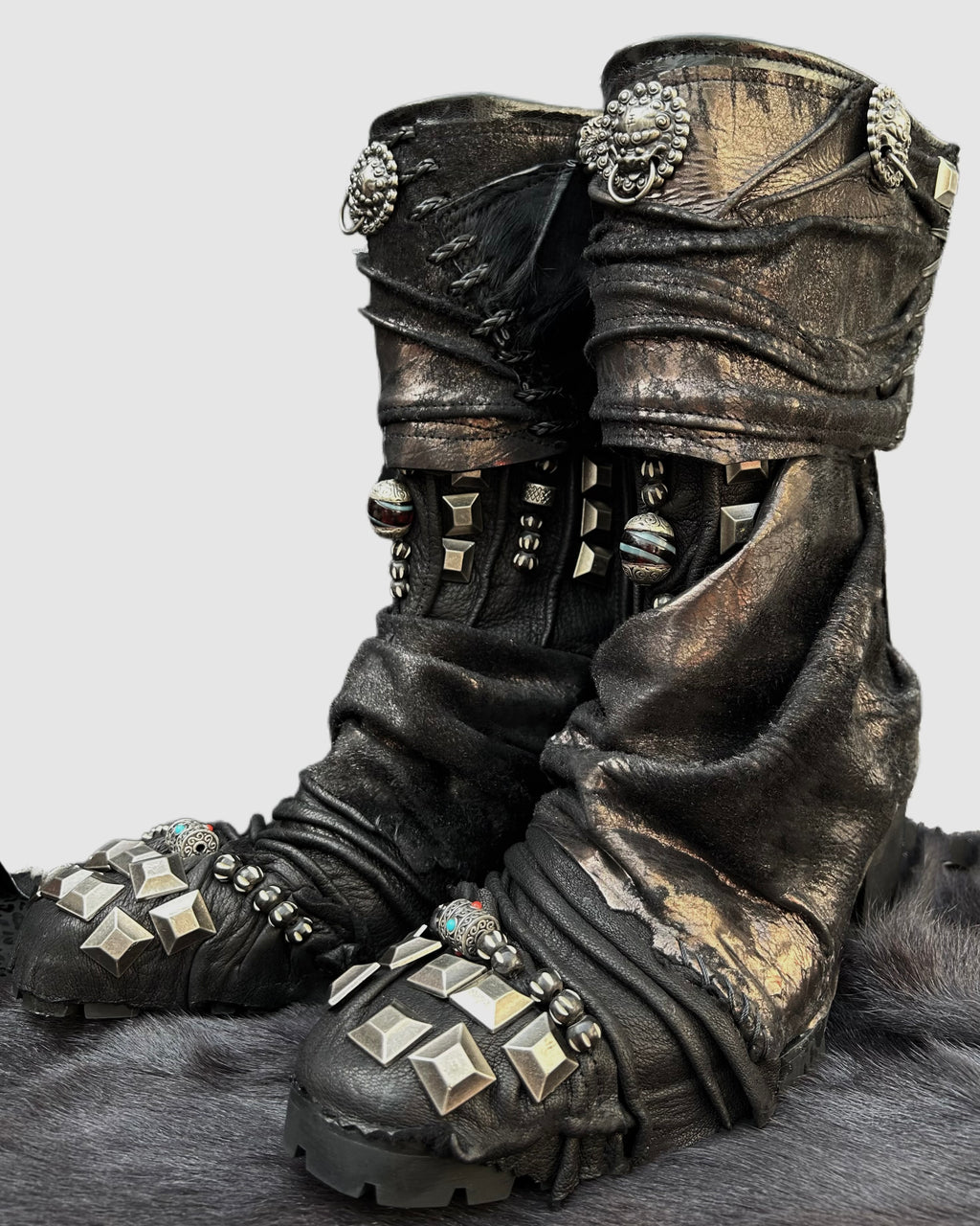 S07-Detachable Leather Boots
