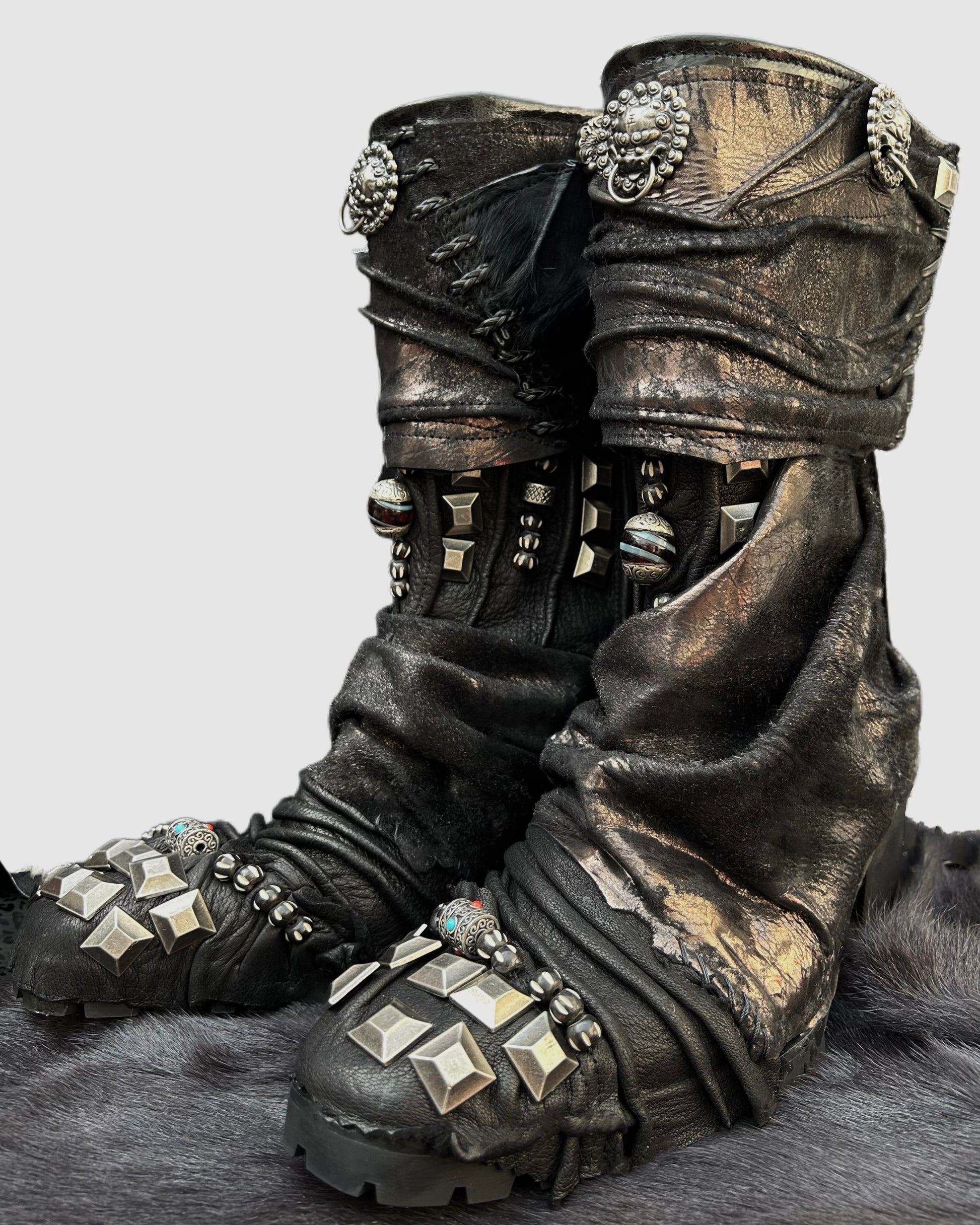 S07-Detachable Leather Boots