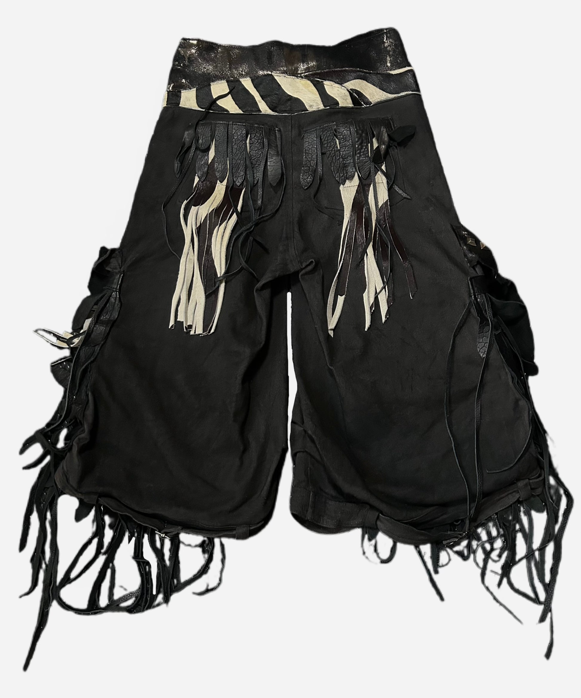 S06-Ornamented wide cargo pants