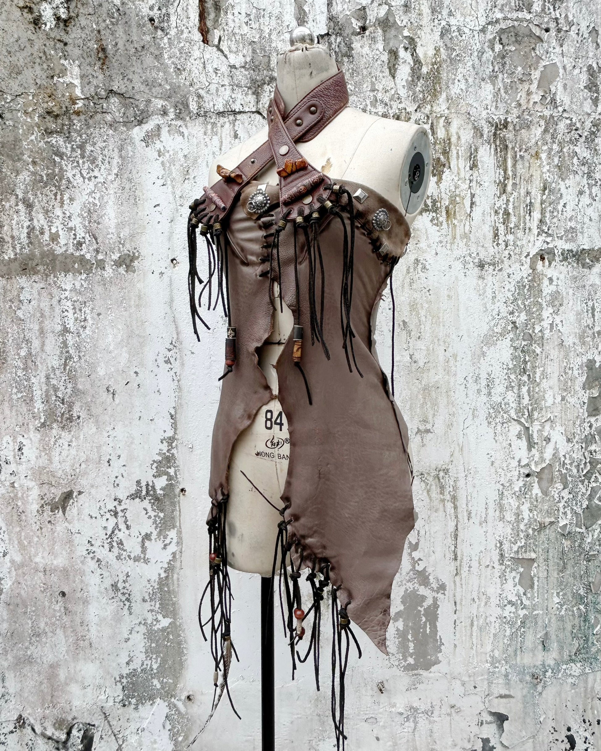 S07-Halter-neck leather vest