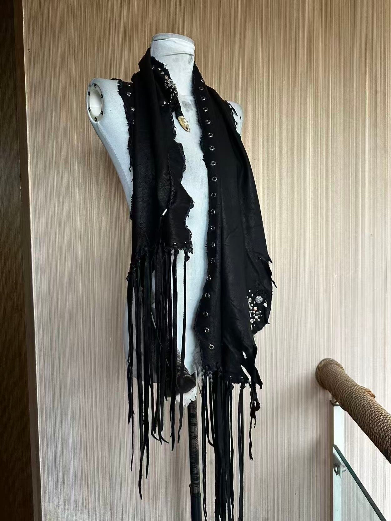 S10-Leather Scarf