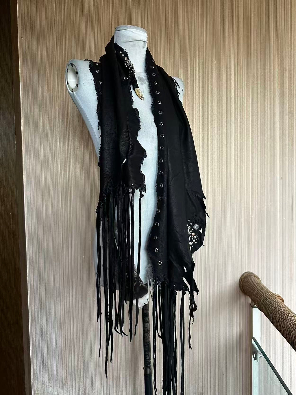 S10-Leather Scarf
