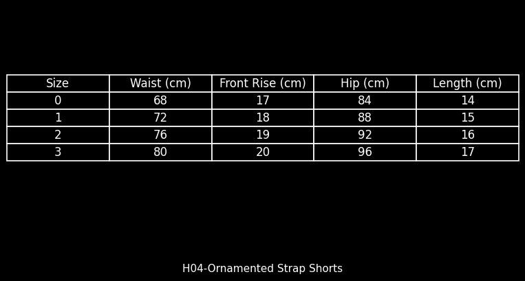 H04-Ornamented Strap Shorts