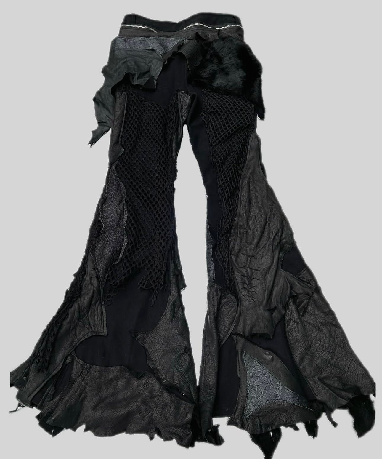 S03-Paneled leather pants