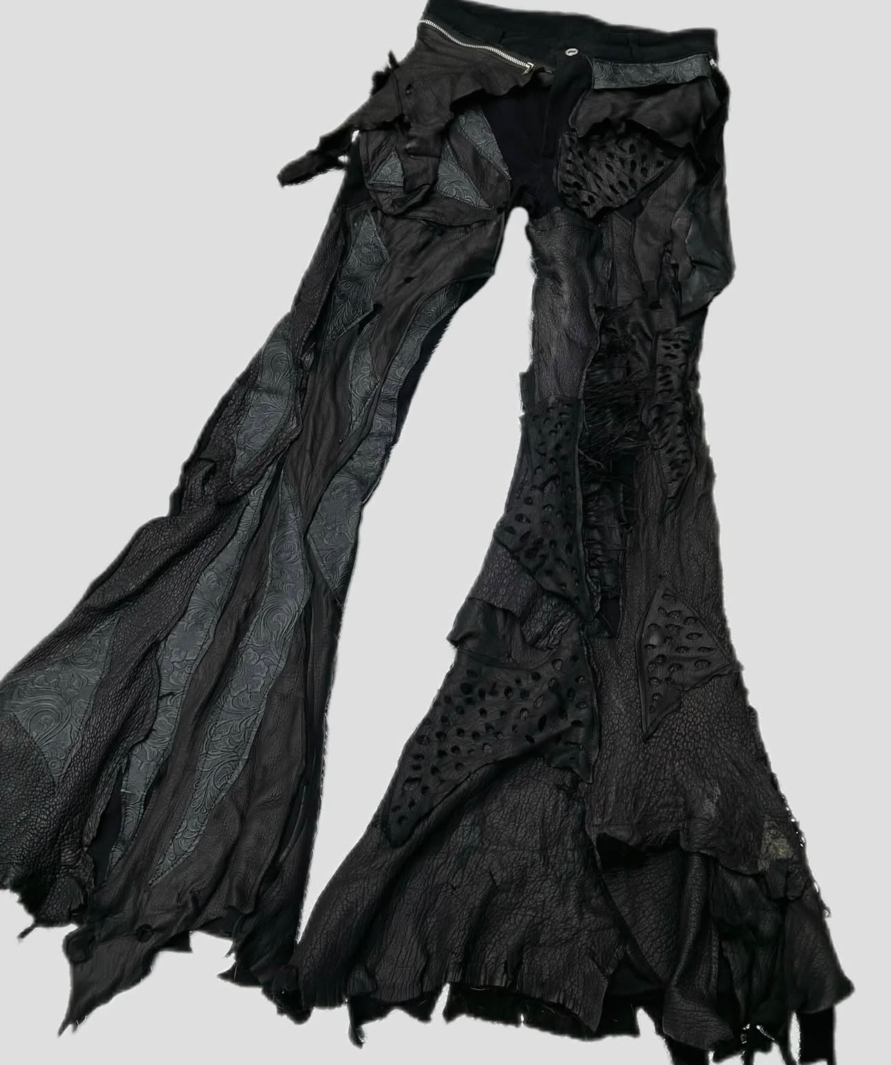 S03-Paneled leather pants