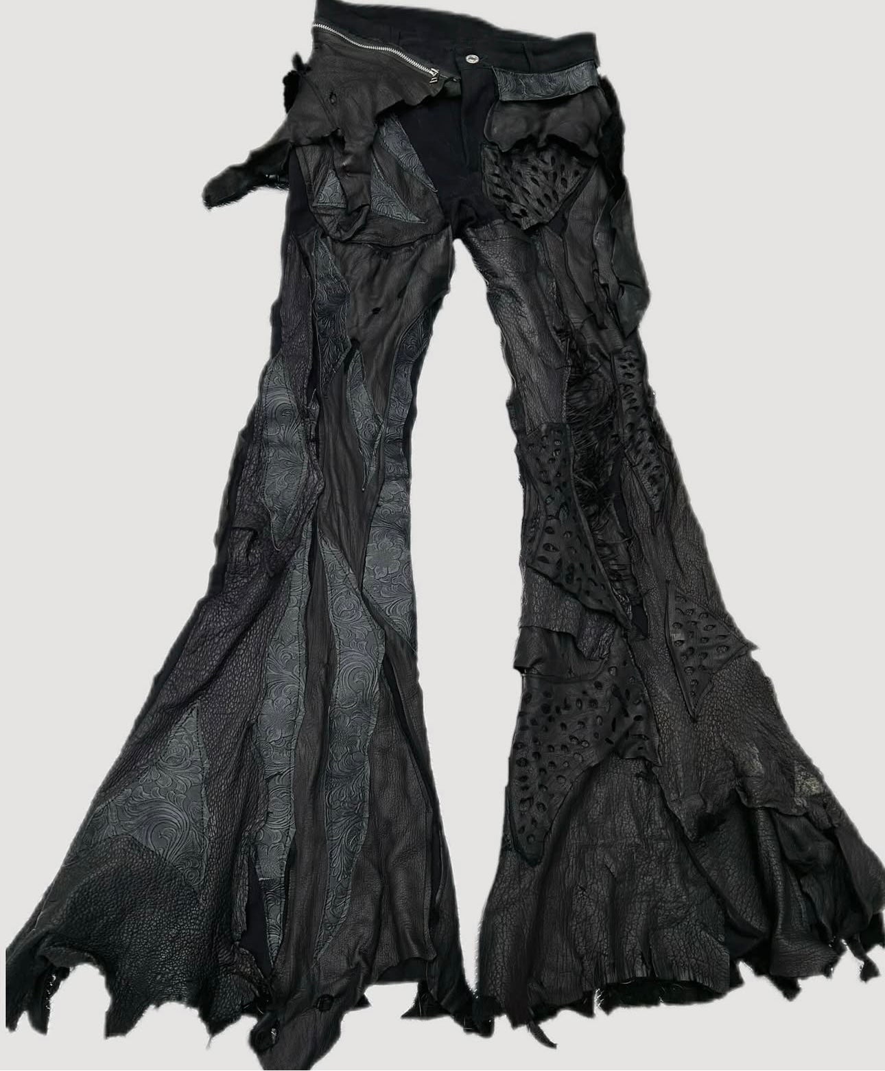 S03-Paneled leather pants