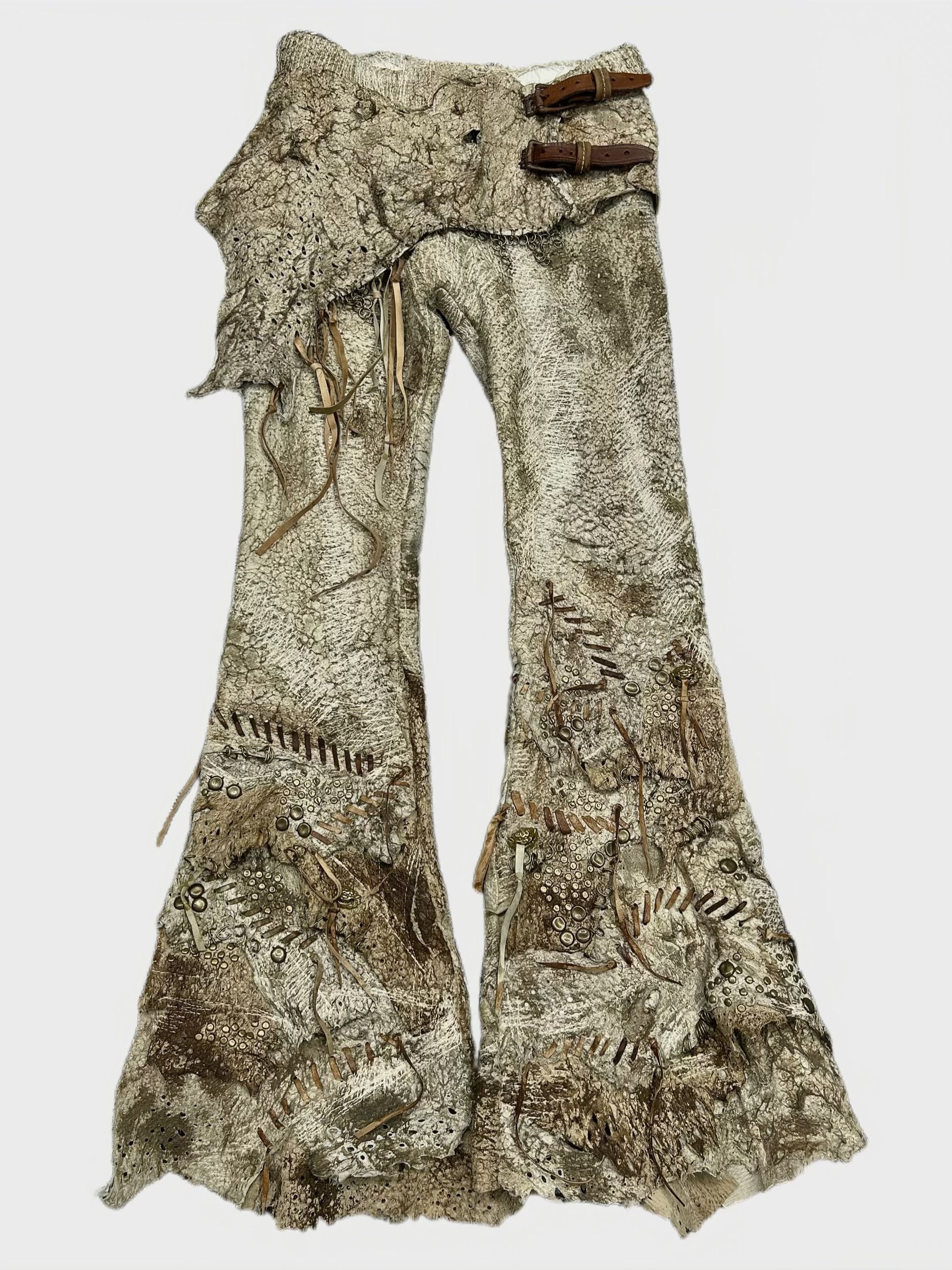 H08-Ivory Scar Pants