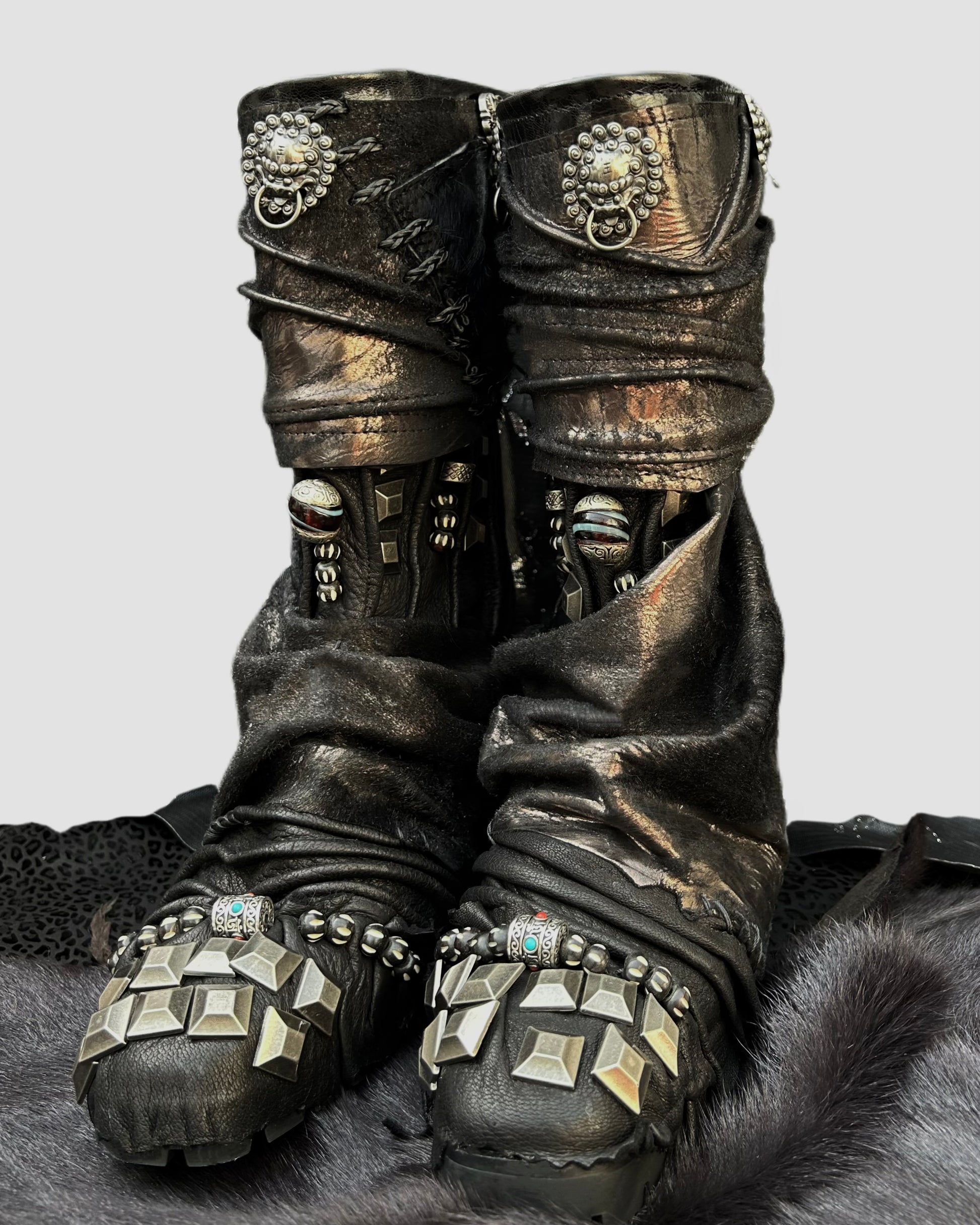 S07-Detachable Leather Boots