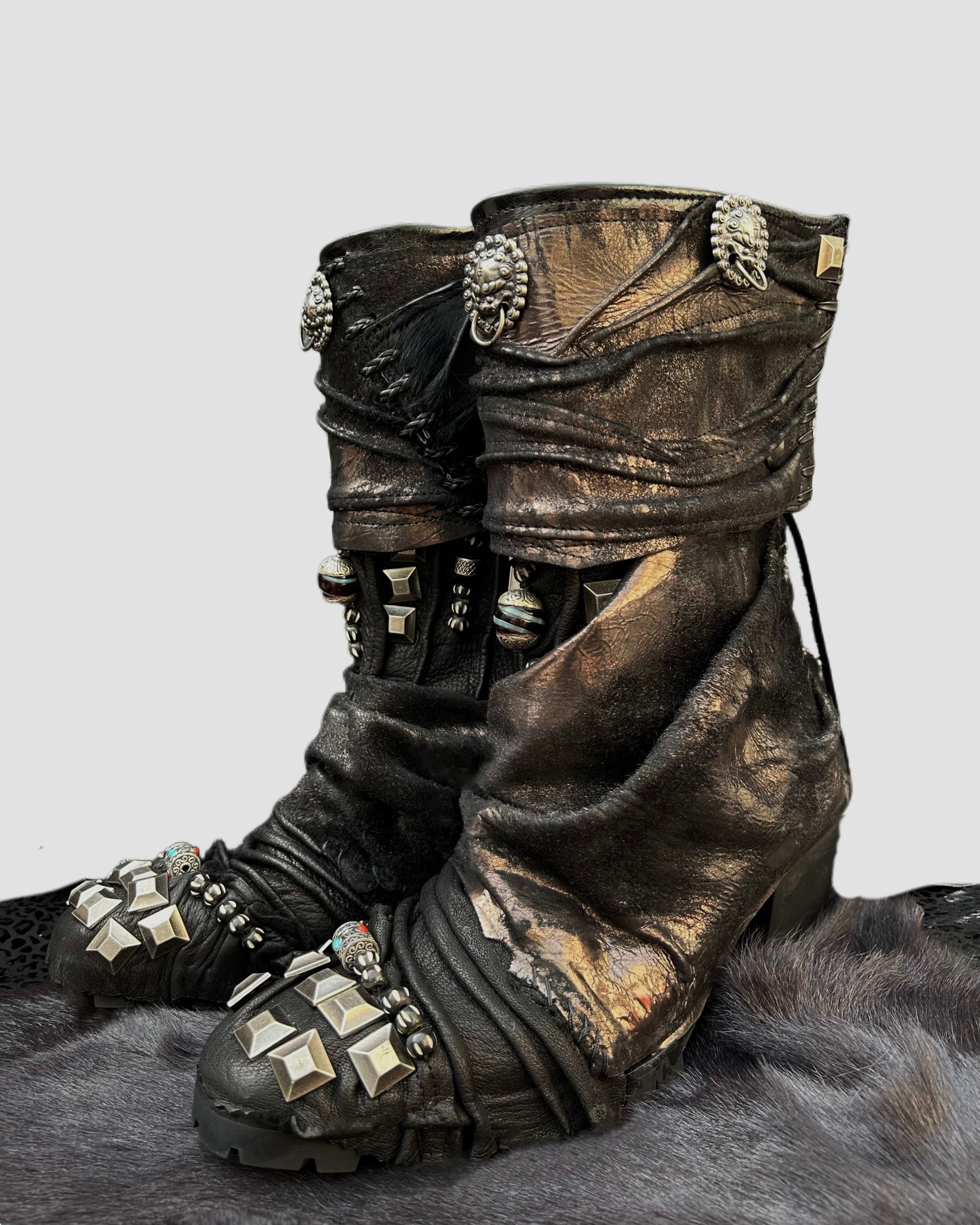 S07-Detachable Leather Boots