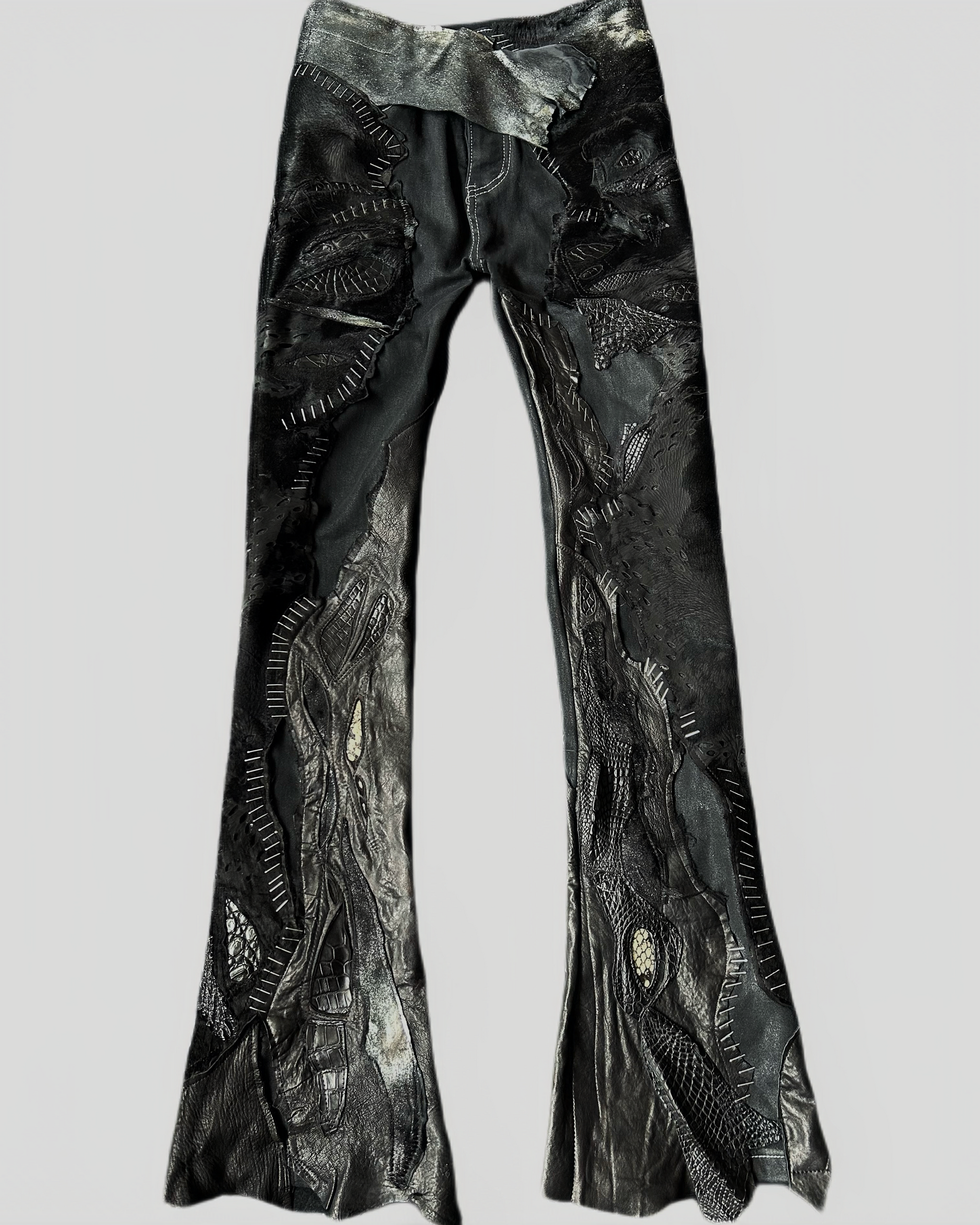 S09-Panelled leather pants