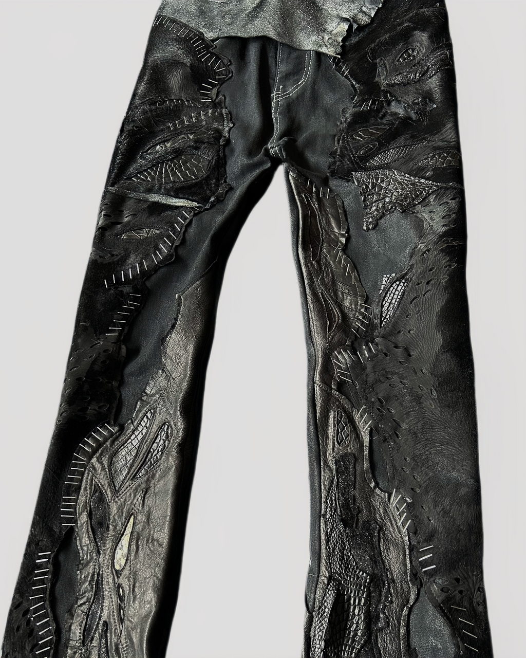 S09-Panelled leather pants