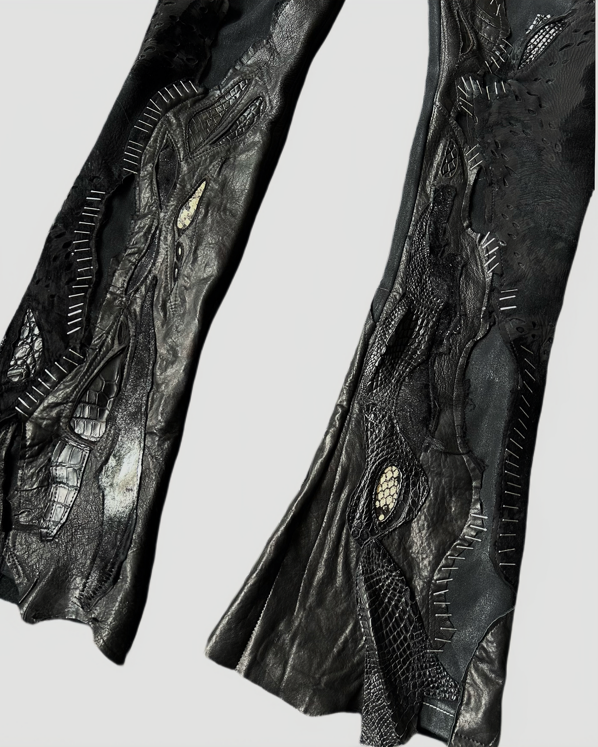 S09-Panelled leather pants