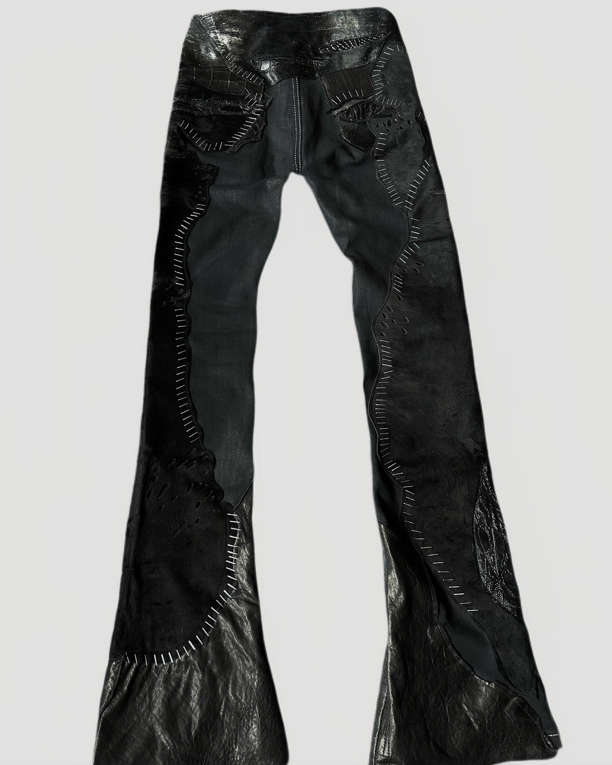 S09-Panelled leather pants