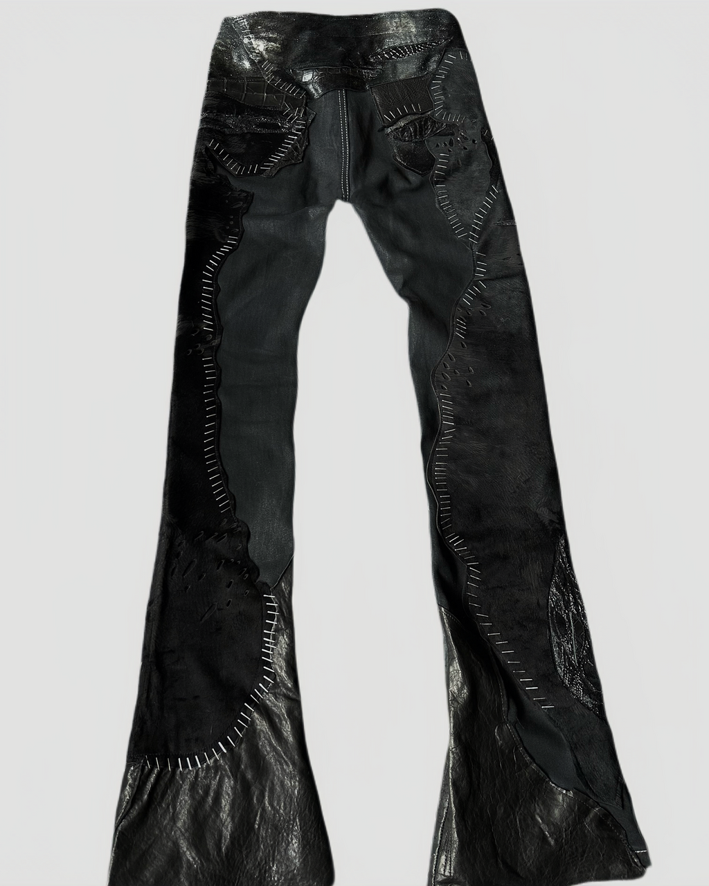 S09-Panelled leather pants
