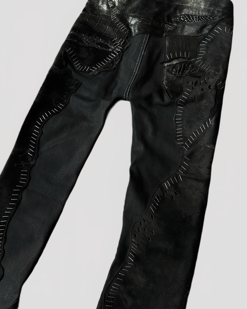S09-Panelled leather pants