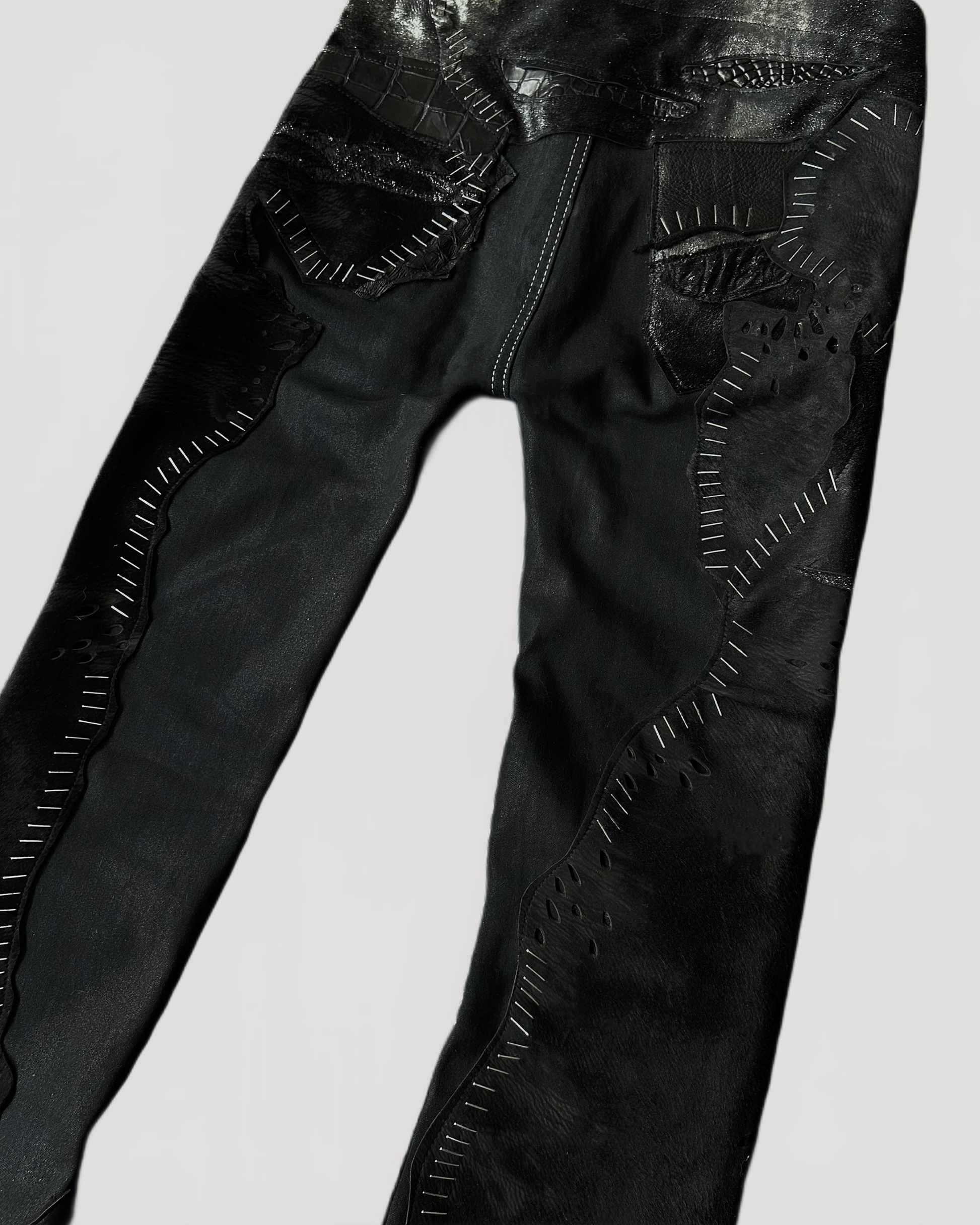 S09-Panelled leather pants