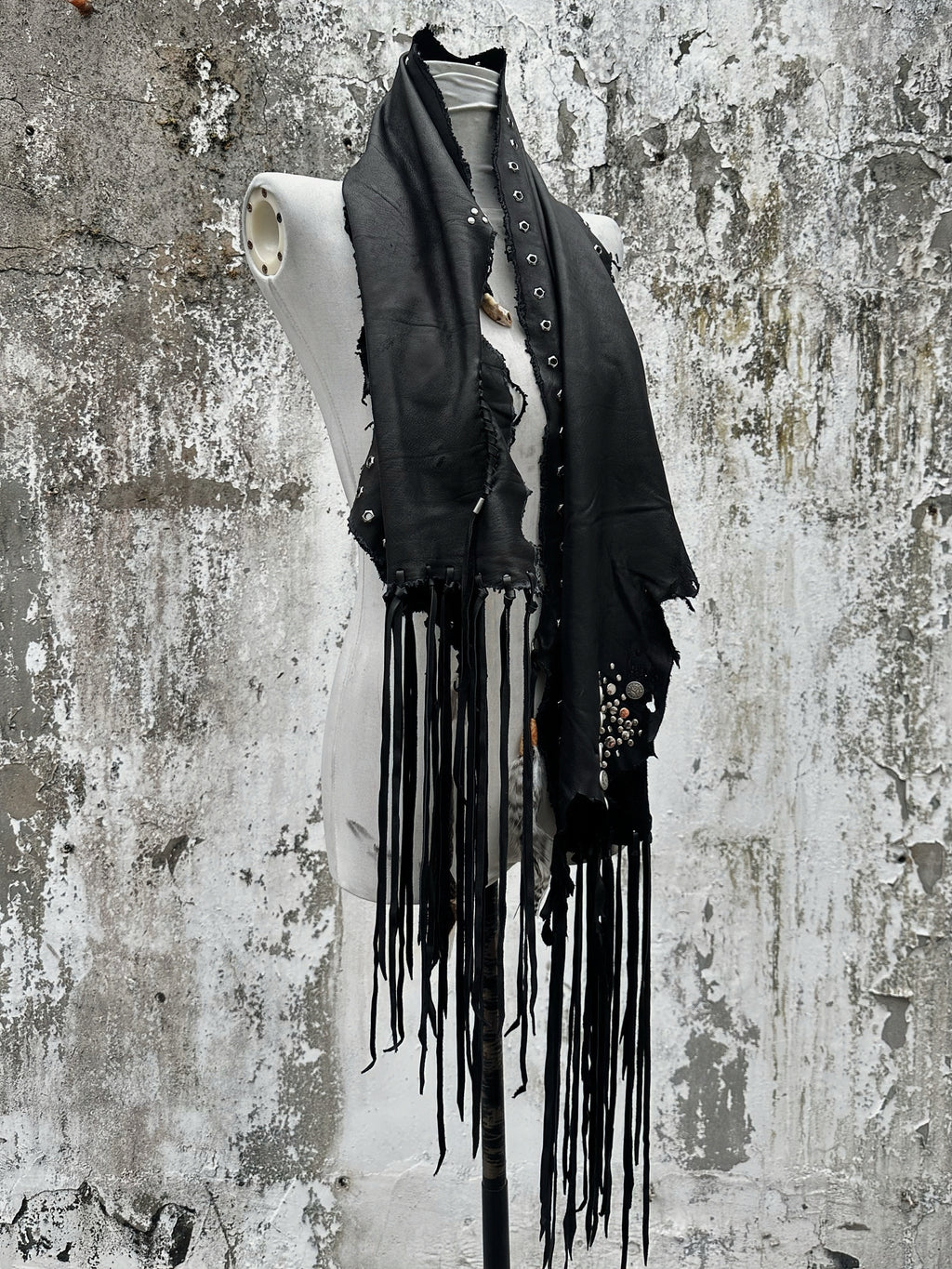 S10-Leather Scarf