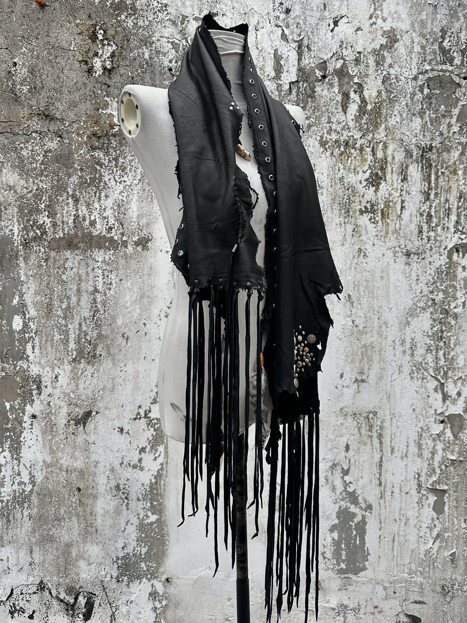 S10-Leather Scarf