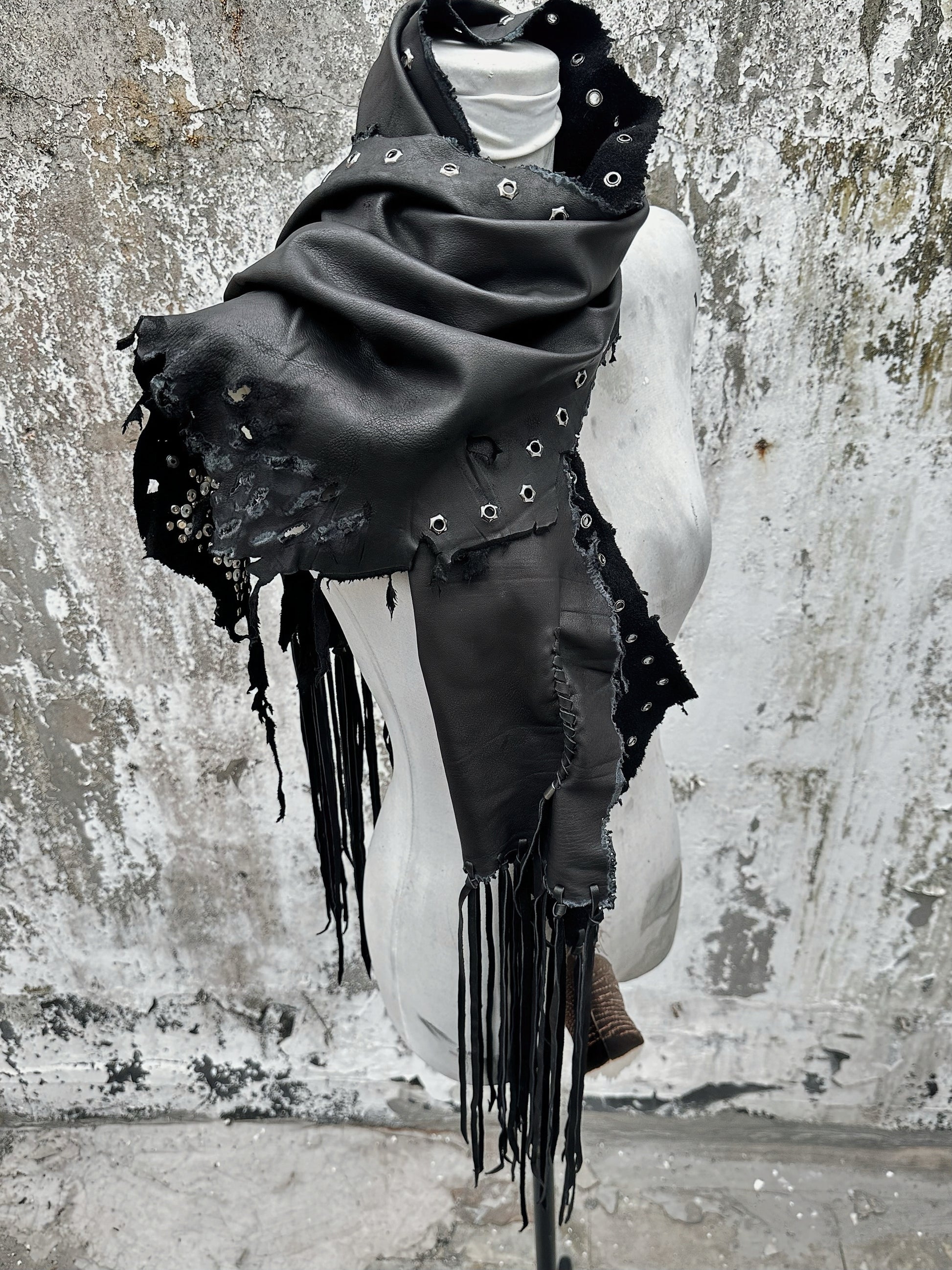 S10-Leather Scarf